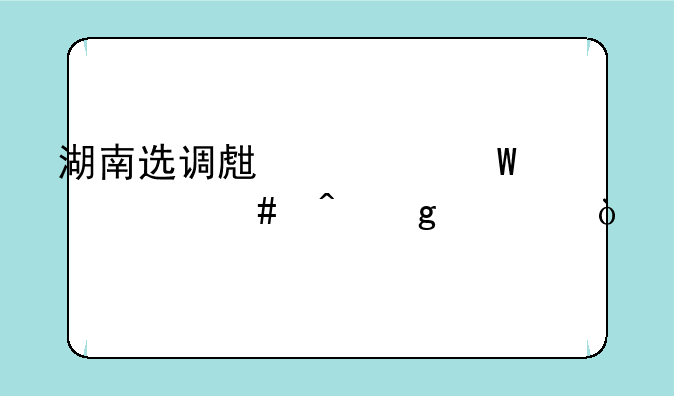 湖南选调生考试什么时候考？